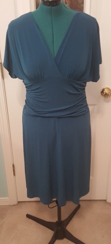 Enfocus Studios size 16 teal knee length dress
